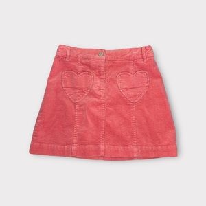 Crewcuts Pink Corduroy Heart Pocket Skirt